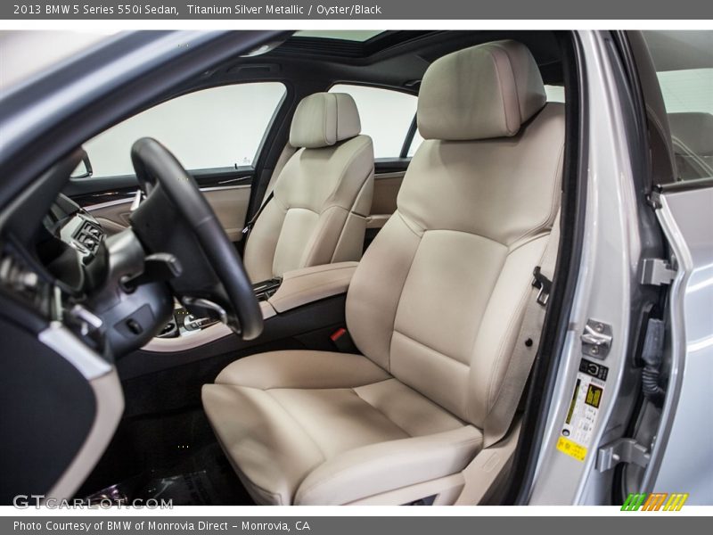 Titanium Silver Metallic / Oyster/Black 2013 BMW 5 Series 550i Sedan