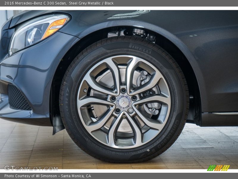 Steel Grey Metallic / Black 2016 Mercedes-Benz C 300 Sedan