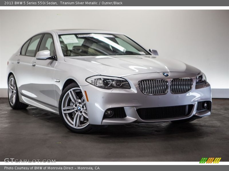 Titanium Silver Metallic / Oyster/Black 2013 BMW 5 Series 550i Sedan