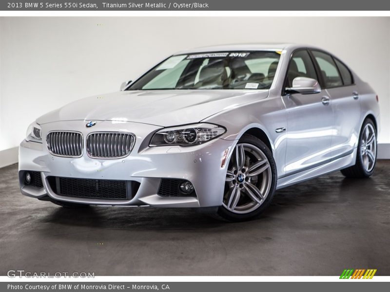 Titanium Silver Metallic / Oyster/Black 2013 BMW 5 Series 550i Sedan