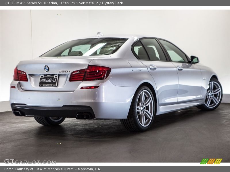 Titanium Silver Metallic / Oyster/Black 2013 BMW 5 Series 550i Sedan