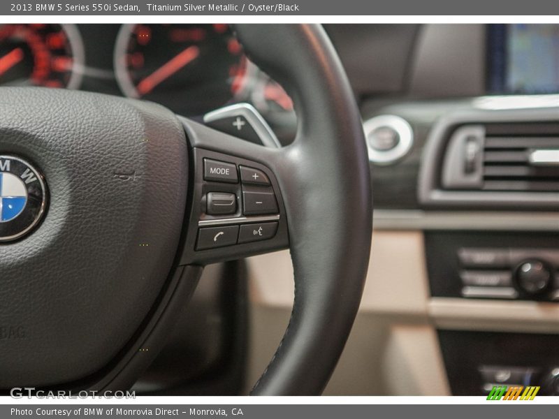 Titanium Silver Metallic / Oyster/Black 2013 BMW 5 Series 550i Sedan