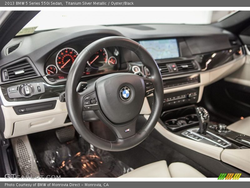 Titanium Silver Metallic / Oyster/Black 2013 BMW 5 Series 550i Sedan