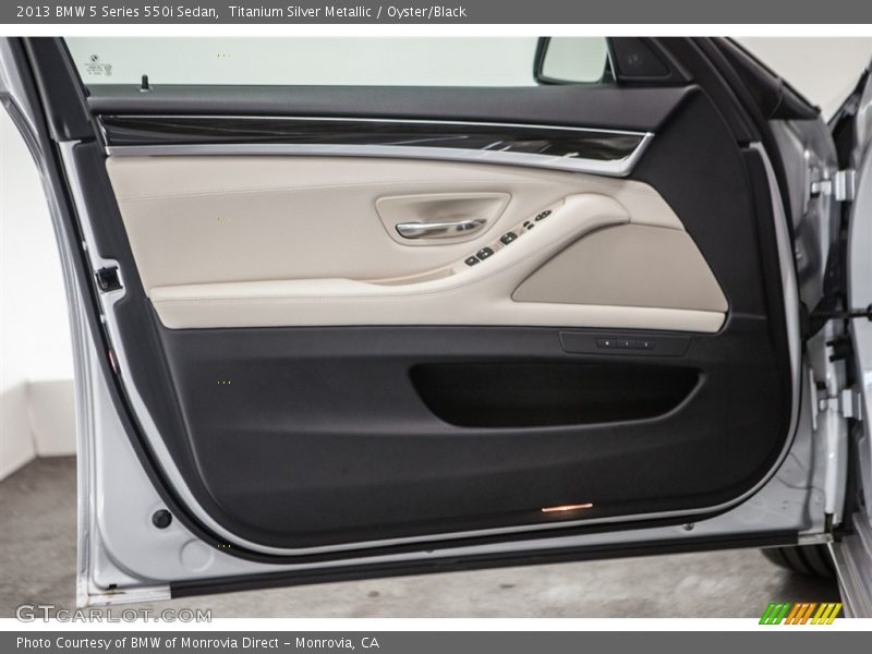 Titanium Silver Metallic / Oyster/Black 2013 BMW 5 Series 550i Sedan