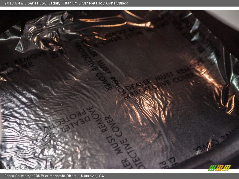 Titanium Silver Metallic / Oyster/Black 2013 BMW 5 Series 550i Sedan