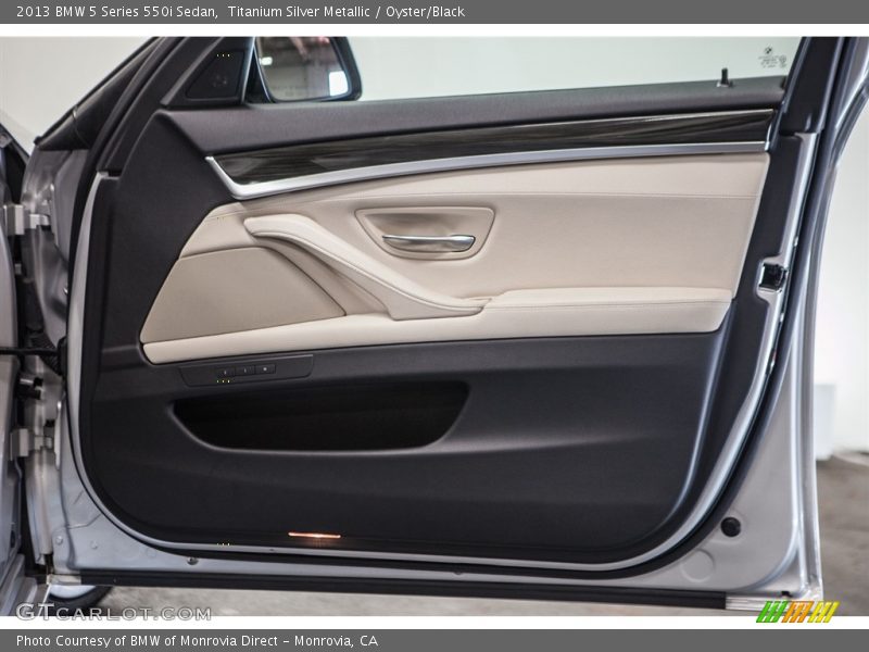 Titanium Silver Metallic / Oyster/Black 2013 BMW 5 Series 550i Sedan