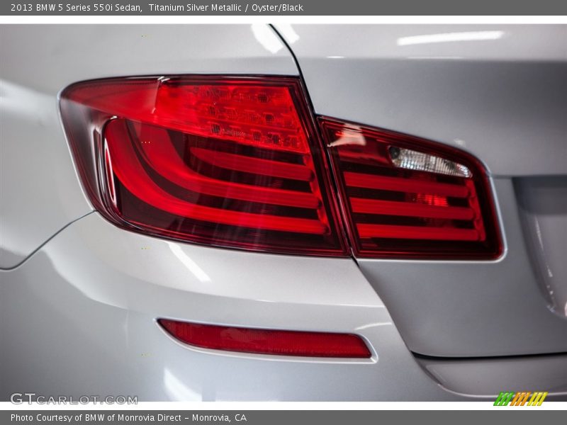 Titanium Silver Metallic / Oyster/Black 2013 BMW 5 Series 550i Sedan