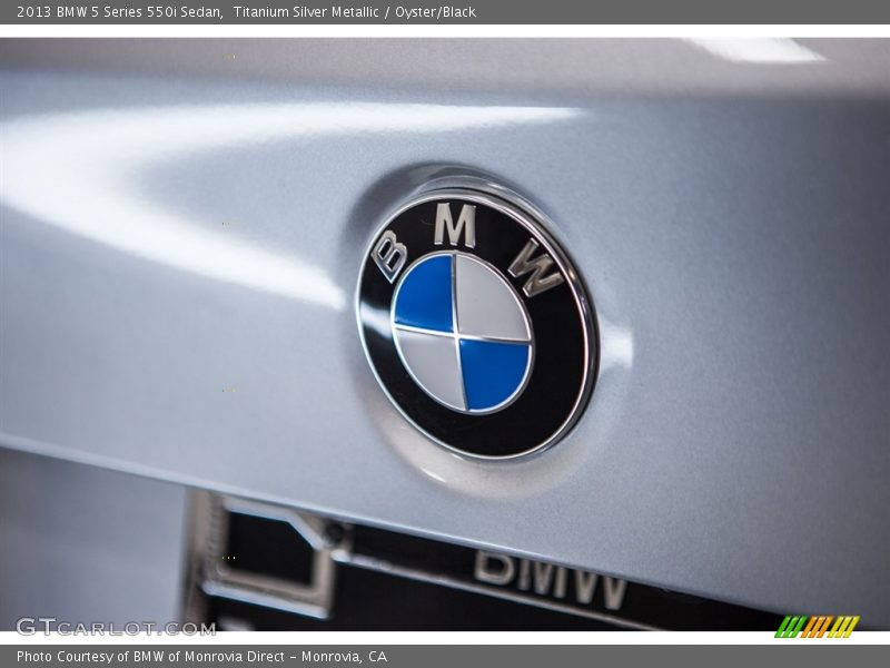 Titanium Silver Metallic / Oyster/Black 2013 BMW 5 Series 550i Sedan