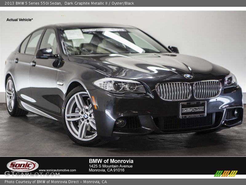 Dark Graphite Metallic II / Oyster/Black 2013 BMW 5 Series 550i Sedan