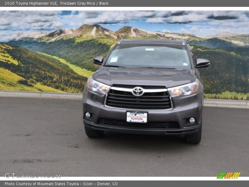 Predawn Gray Mica / Black 2016 Toyota Highlander XLE