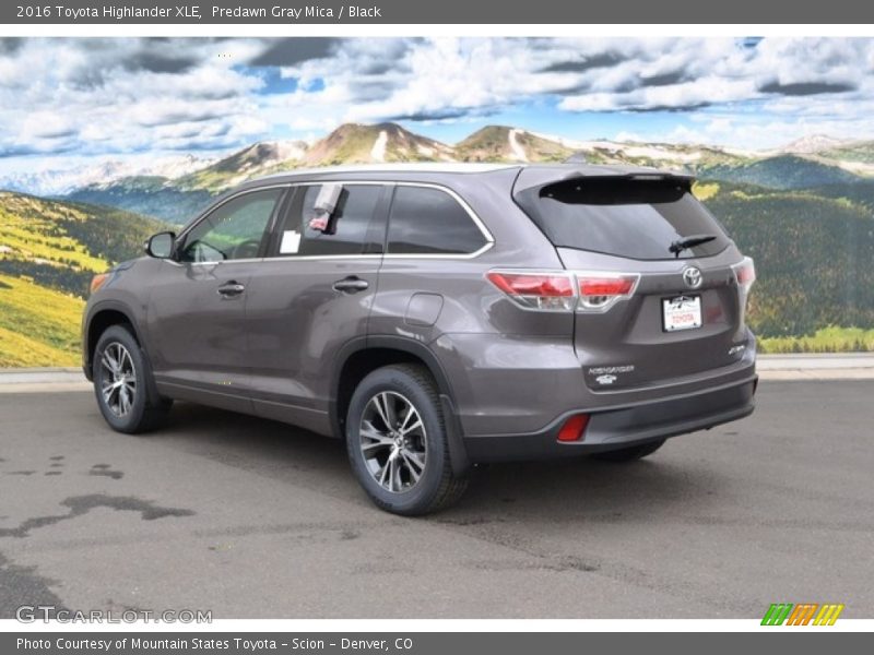 Predawn Gray Mica / Black 2016 Toyota Highlander XLE
