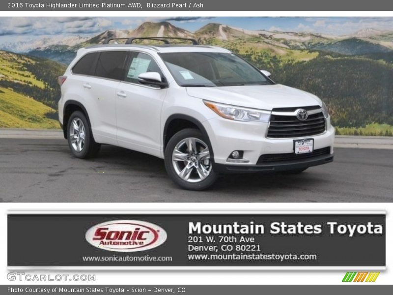 Blizzard Pearl / Ash 2016 Toyota Highlander Limited Platinum AWD