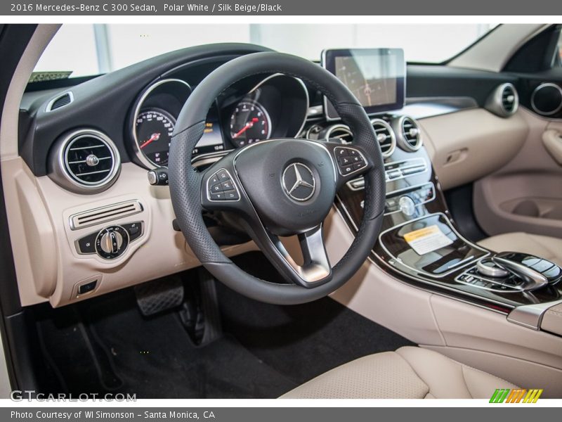 Polar White / Silk Beige/Black 2016 Mercedes-Benz C 300 Sedan