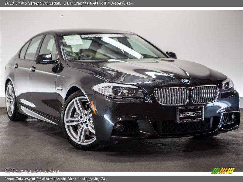 Dark Graphite Metallic II / Oyster/Black 2013 BMW 5 Series 550i Sedan