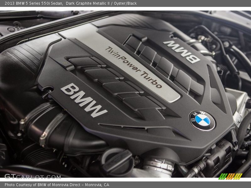 Dark Graphite Metallic II / Oyster/Black 2013 BMW 5 Series 550i Sedan