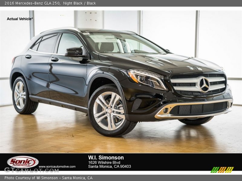 Night Black / Black 2016 Mercedes-Benz GLA 250