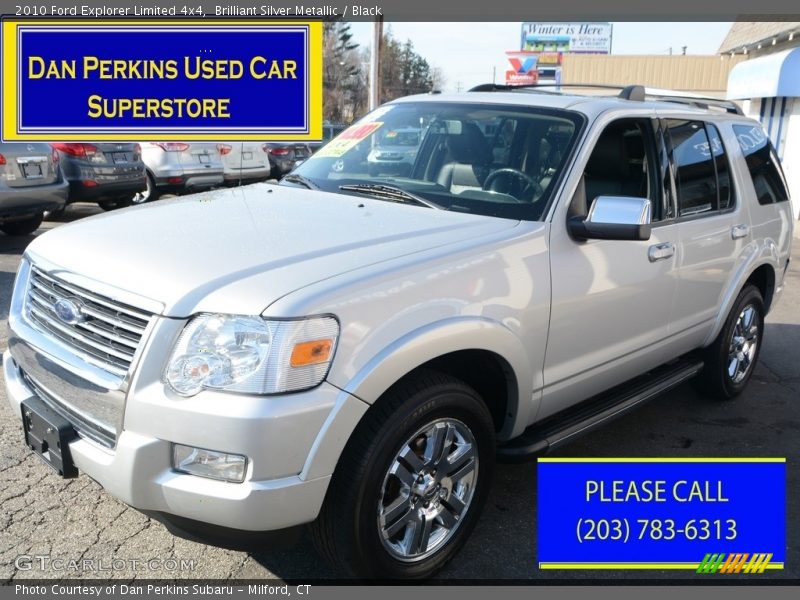 Brilliant Silver Metallic / Black 2010 Ford Explorer Limited 4x4