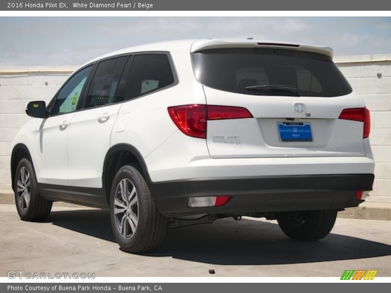 White Diamond Pearl / Beige 2016 Honda Pilot EX