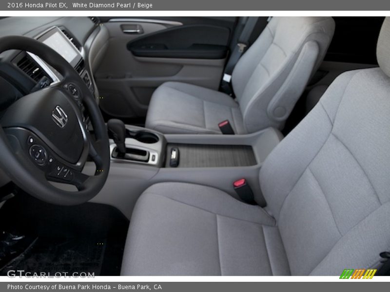 White Diamond Pearl / Beige 2016 Honda Pilot EX
