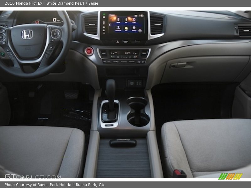 White Diamond Pearl / Beige 2016 Honda Pilot EX