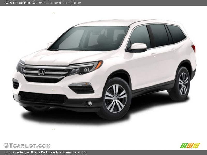 White Diamond Pearl / Beige 2016 Honda Pilot EX