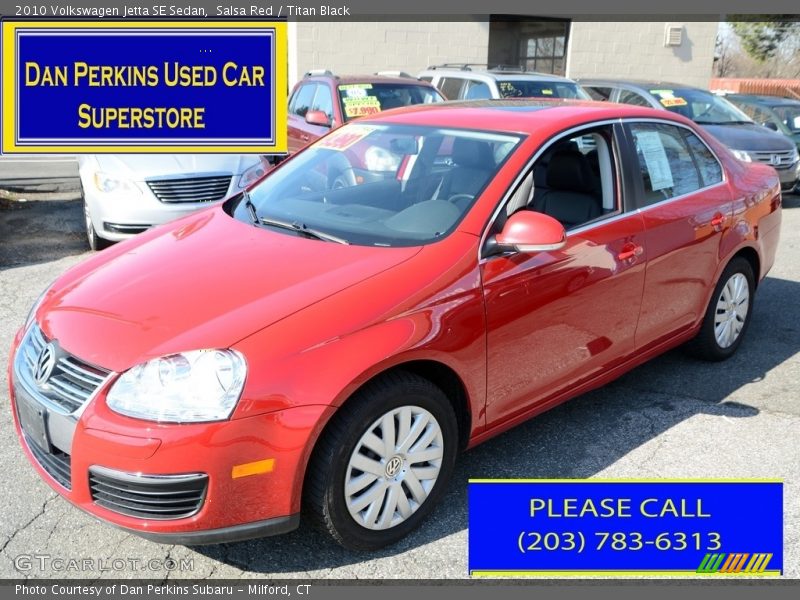 Salsa Red / Titan Black 2010 Volkswagen Jetta SE Sedan