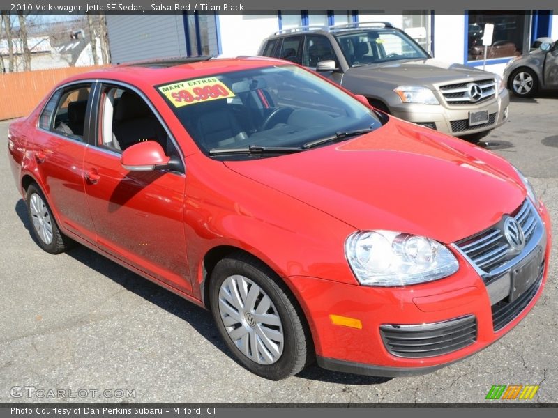 Salsa Red / Titan Black 2010 Volkswagen Jetta SE Sedan
