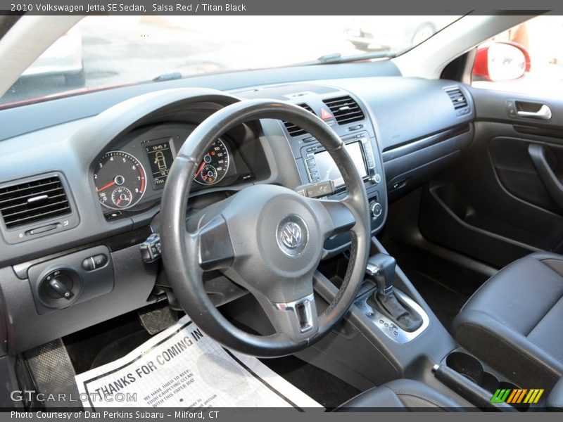 Salsa Red / Titan Black 2010 Volkswagen Jetta SE Sedan