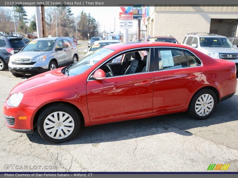 Salsa Red / Titan Black 2010 Volkswagen Jetta SE Sedan