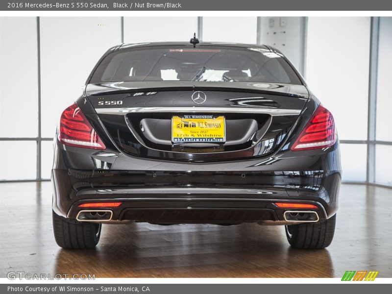 Black / Nut Brown/Black 2016 Mercedes-Benz S 550 Sedan