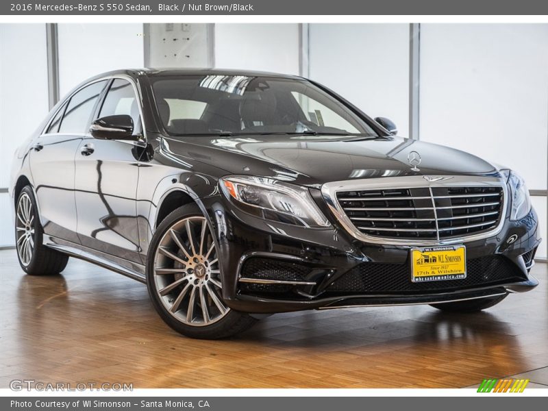 Black / Nut Brown/Black 2016 Mercedes-Benz S 550 Sedan