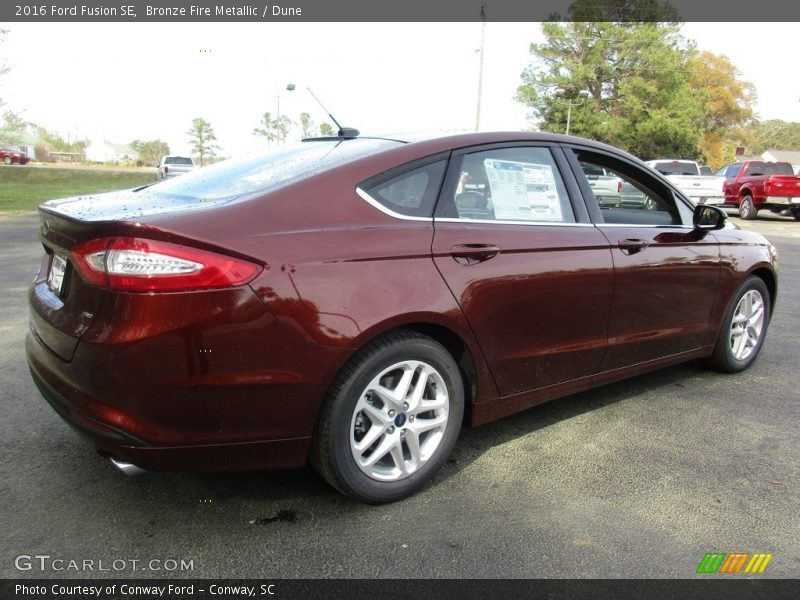 Bronze Fire Metallic / Dune 2016 Ford Fusion SE