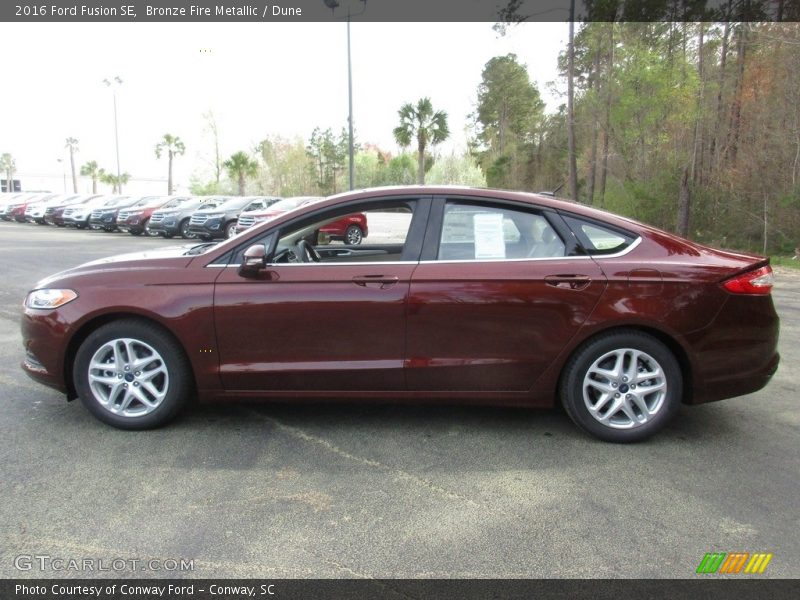 Bronze Fire Metallic / Dune 2016 Ford Fusion SE