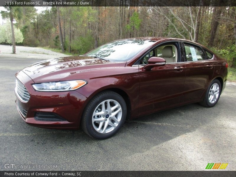 Bronze Fire Metallic / Dune 2016 Ford Fusion SE