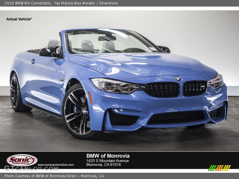 Yas Marina Blue Metallic / Silverstone 2016 BMW M4 Convertible