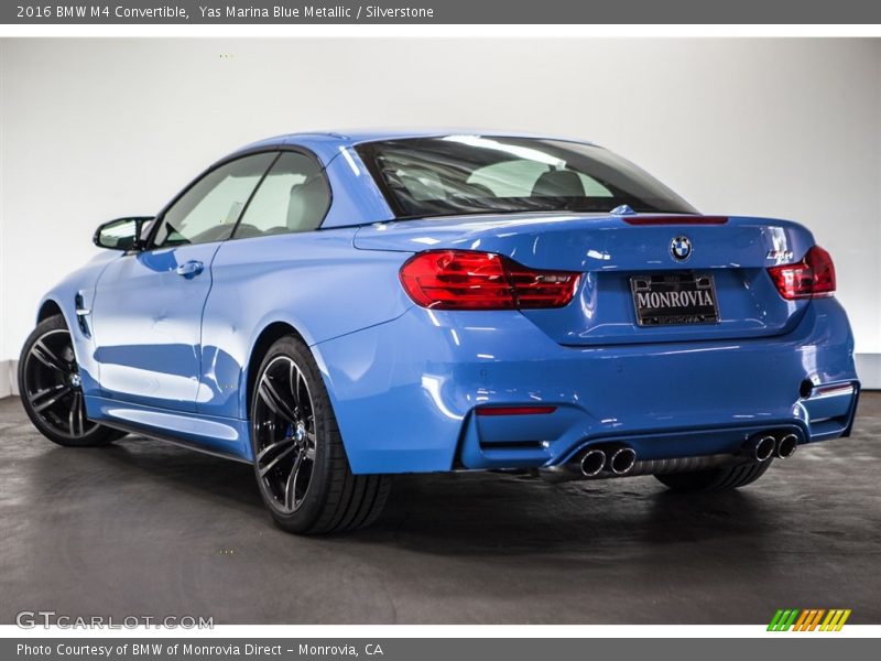 Yas Marina Blue Metallic / Silverstone 2016 BMW M4 Convertible