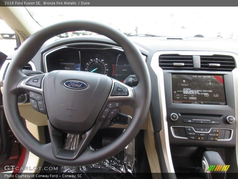 Bronze Fire Metallic / Dune 2016 Ford Fusion SE