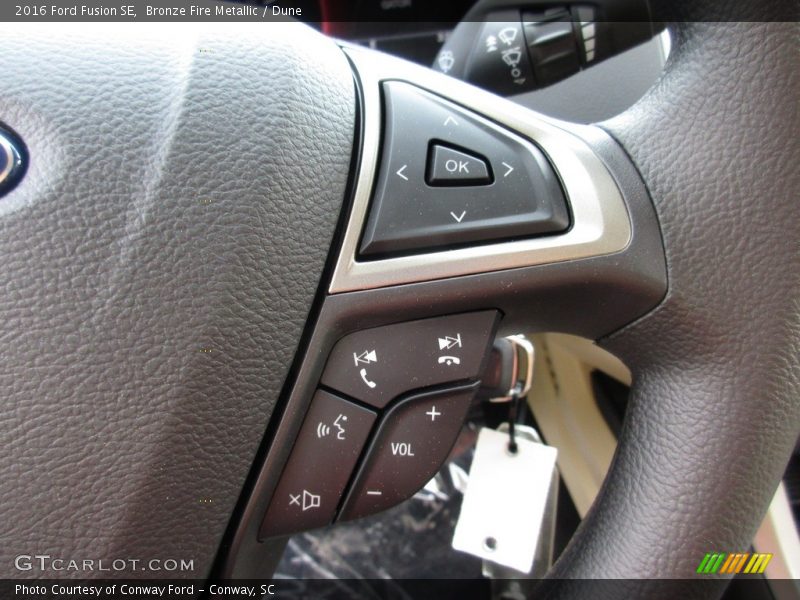 Bronze Fire Metallic / Dune 2016 Ford Fusion SE