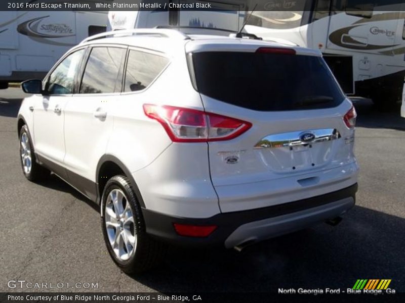 White Platinum Metallic / Charcoal Black 2016 Ford Escape Titanium