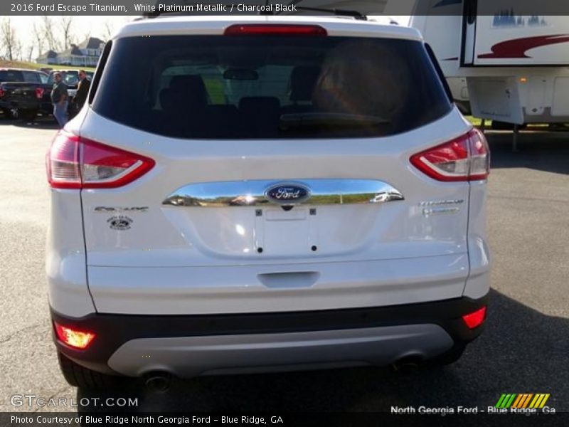 White Platinum Metallic / Charcoal Black 2016 Ford Escape Titanium