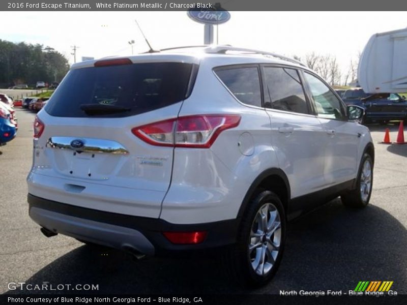White Platinum Metallic / Charcoal Black 2016 Ford Escape Titanium