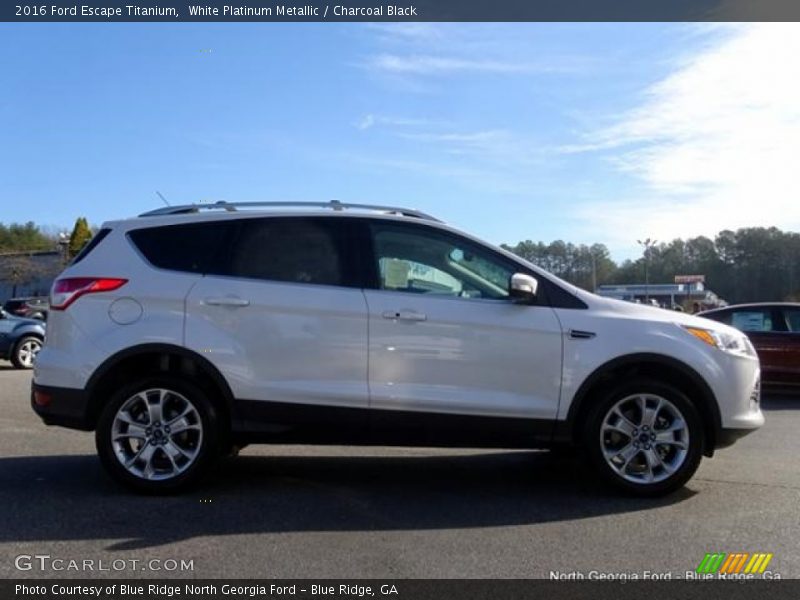 White Platinum Metallic / Charcoal Black 2016 Ford Escape Titanium