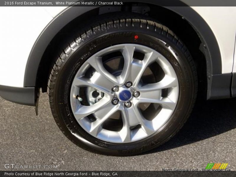 White Platinum Metallic / Charcoal Black 2016 Ford Escape Titanium