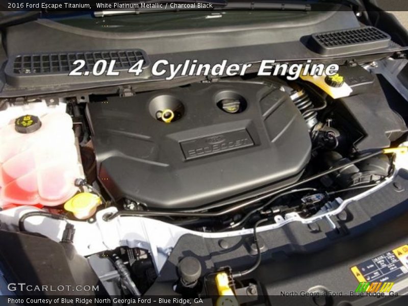 White Platinum Metallic / Charcoal Black 2016 Ford Escape Titanium