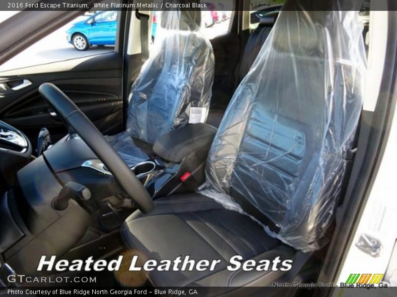 White Platinum Metallic / Charcoal Black 2016 Ford Escape Titanium