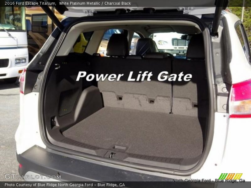 White Platinum Metallic / Charcoal Black 2016 Ford Escape Titanium