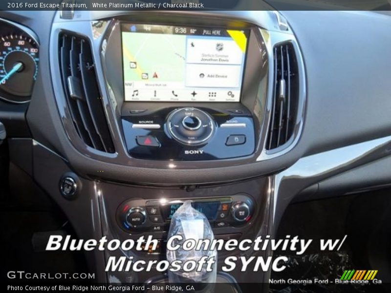 White Platinum Metallic / Charcoal Black 2016 Ford Escape Titanium