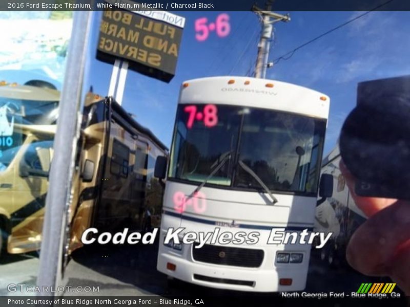 White Platinum Metallic / Charcoal Black 2016 Ford Escape Titanium