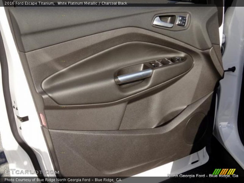 White Platinum Metallic / Charcoal Black 2016 Ford Escape Titanium