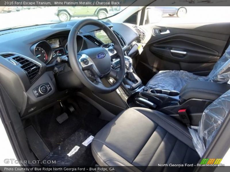 White Platinum Metallic / Charcoal Black 2016 Ford Escape Titanium